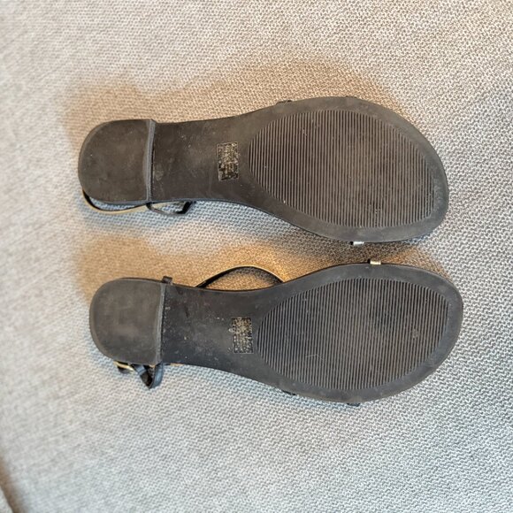 ✨ Steve Madden Black & Gold Strappy Sandals – Women’s Size 10 - Picture 3 of 4